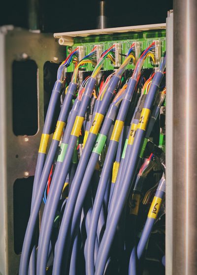 Structured cabling terminated into a patch panel